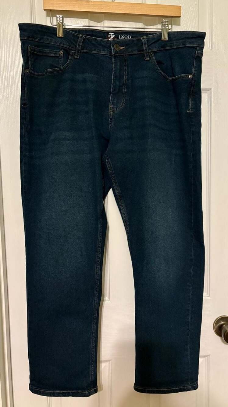 GUC IZOD Men's Straight Fit Comfort Stretch Jeans, 38x29